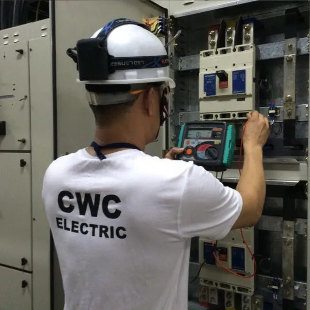 CWC Electric licensed electrician testing switchboard